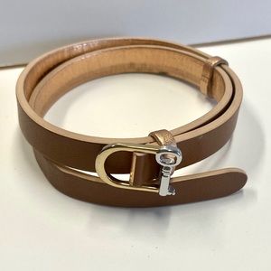KEEP Collective Double Leather Wrap Brown/RoseGold